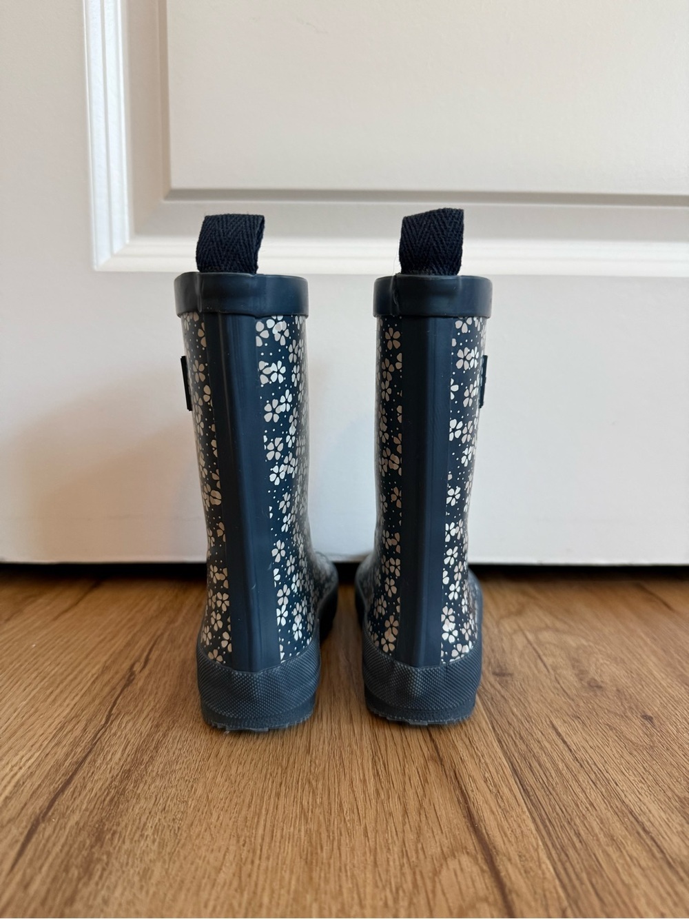 rylee & cru • size 7, toddler • blue floral rain boots wellies - Picture 2 of 3